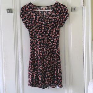 Band of Gypsies flowered short-sleeve dress